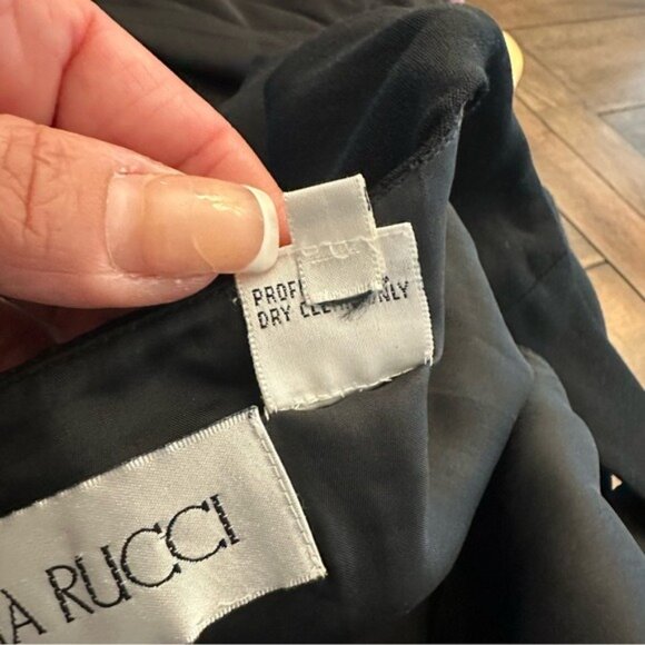 Pía Rucci Black Maxi Pencil Dress Sleeveless Elegant Size 8 - Picture 10 of 11